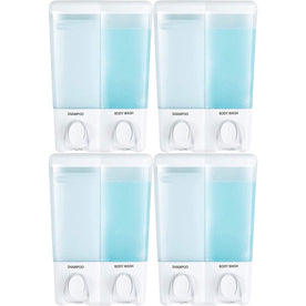 Better Living Products Clear Choice Dispenser, Two Chamber, White Pack of 4