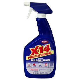 X-14 Professional Instant Mildew Stain Remover Bulk, [Non-Aerosol Trigger] - 32Fl. Oz. [5 Pack]