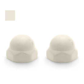 Replacement Ceramic Toilet Bolt Caps to Match American Standard Linen, Set of 2