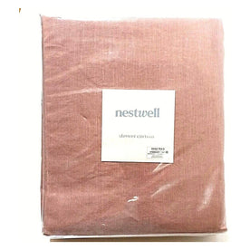 NestWell Fabric Shower Curtain Hemp Blend Solid Shadow - Gray (72" W × 98" L)