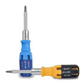 Lutz 15-IN-1 Ratcheting Screwdriver Set (Blue / Yellow)