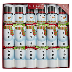 Robin Reed Racing Snowman Handmade Christmas Crackers, 72136, 13 Inches (Set of 6)