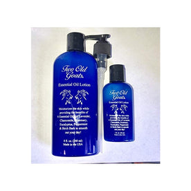 Two Old Goats Essential Oil Lotion 8 oz & 2 Oz with dispenser pump