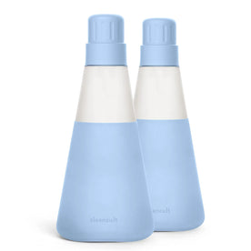 Cleancult Refillable Glass Liquid Detergent Dispenser, Periwinkle Blue, 2 Pack