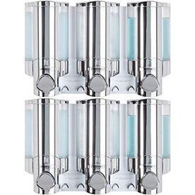 Better Living Products 76345 Aviva Three Chamber Dispenser, Chrome Two Pack