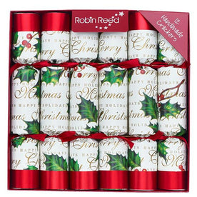 Robin Reed 528 Bows & Berries Handmade English Christmas Crackers, 12 x 10 Inch (Set of 12)