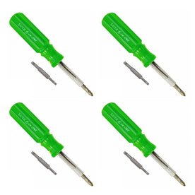 Lutz 6-IN-1 Ratcheting Screwdriver, Green (Pack of 4)