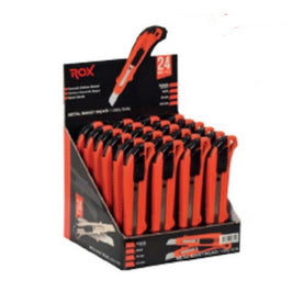 ROX Good Snap Blade Aluminum Alloy Body Utility Knife Box Cutters (24 Pack Bulk)