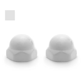Replacement Ceramic Toilet Bolt Caps to Match American Standard Euro White, Set of 2