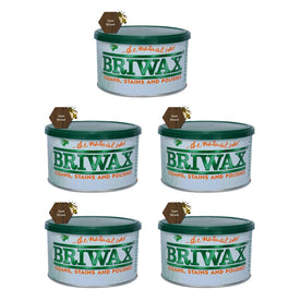 Briwax Original Furniture Wax Polish Cleans, Stains & Polishes, 16 Oz. - Dark Brown (Pack of 5)