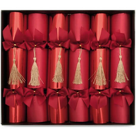 REGENCY Classic Cardinal Christmas Crackers, 13 Inch Crackers, 6 per Trays