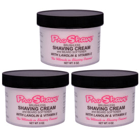Brushless Shaving Cream & Beard Softener, 8 Ounce / 235 ML, (Single / 3 Pack / 6 Pack)