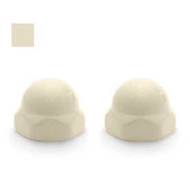 Mansfield Replacement Ceramic Toilet Bolt Caps - Set of 2 - Classic Bone
