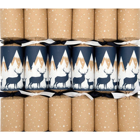 Celebration Crackers Luxury Kraft Frosted Flurry Wooden Gifts XMAS Crackers, LK0601