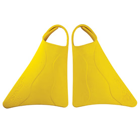 Finis Fishtail Long Floating Kids Flippers, 2 Fins, Yellow, US Junior (6 - 11)