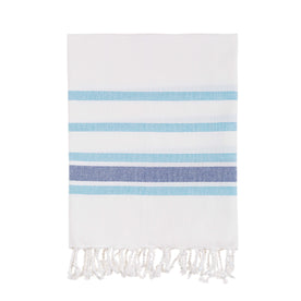 Bello Handwoven Turkish Beach Towel, Turquoise Sea, Quick Dry Highly Absorbent Sand-Free Versatile for Beach, Spa, Home, Peshtemal Towel (39 x 66.9 Inches)