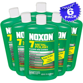 Reckitt Benckiser Noxon 7 Metal Polish, Liquid, 12 oz. Bottle - 6 Pack