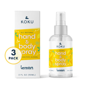 Lemon Set 2 - Pack of 3 Lemon Scented Hand Sanitizer Spray (3x3 Fl. Oz.)