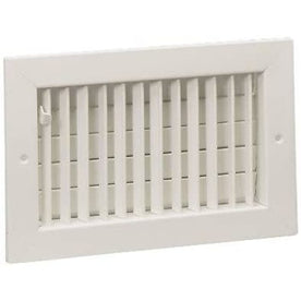 Hart & Cooley Wall Register With Vertical Fin And Multi-Shutter Damper #075004
