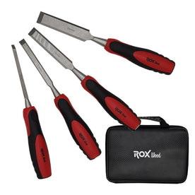 ROX Wood 4 Pieces Set Of Wood Chisels In Special Design Eva Bag