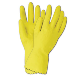 Magid 620T Flock Lined Latex Household Gloves - Pack of 12 Pairs