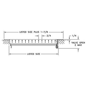 Hart & Cooley 8211204 - 12" x 4" Steel Register Adjustable Verticle Face Bars Multi-Shutter Damper