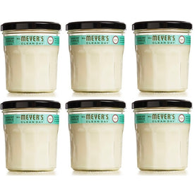 Mrs. Meyer's Clean Day Basil Scent Air Freshener Candle 7.2 oz (Pack of 6)