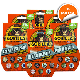 Gorilla Glue 1.88 in. x 9 yds. Clear Repair Tape (6-Pack)