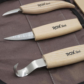 ROX Wood 5 Pieces Wood Carving Tool Set In A Canvas Bag