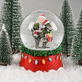 Tydus T-Rex Santa Snow Globe without Music [4 Inch / 100 MM]