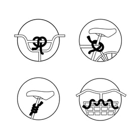 Palomar Lochness Free Shape Bicycle Lock, Multi-Shape Bike Lock, LOCH-I (White)