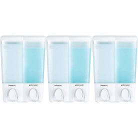 Better Living Products Clear Choice Dispenser, Two Chamber, White, 3 Pack