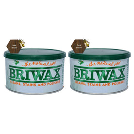 Briwax Original Furniture Wax Polish, 16 Oz. - Dark Brown (Pack of 2)