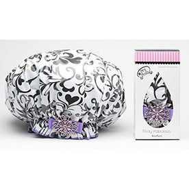 Dry Divas I Heart U Designer Shower Cap