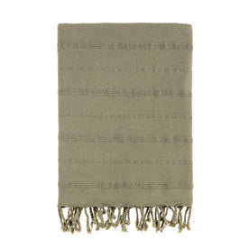 Bello Handwoven Turkish Beach Towel, Khaki Stonewashed, Quick Dry Highly Absorbent Sand-Free Versatile for Beach, Spa, Home, Peshtemal Towel (39 x 66.9 Inches)