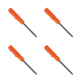 Lutz 2-IN-1 Pocket Size Orange Screwdriver, (Pack of 4)