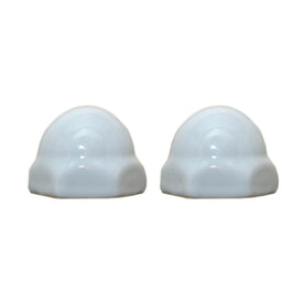 Crane Replacement Ceramic Toilet Bolt Caps - Set of 2 - White