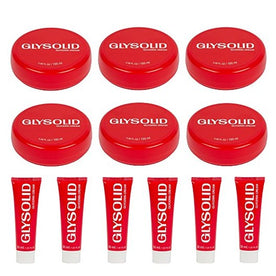 Glysolid Glycerin Skin Cream (6 Jars Plus 6 Tubes)