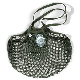 The French Filt Le Fillet Shoulder Carrying Cotton Shopping Bag - Olive Green - Medium (Set of 2)
