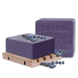 Eyup Sabri Tuncer Lavender Herbal Soap with Wooden Soap Holder (150 gr / 5.29 oz)