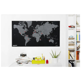 Palomar DearWorld The Pinnable Map on Felt with Pins, World by Countries, For Office or Home, Mini Size (30 x 19 Inch)