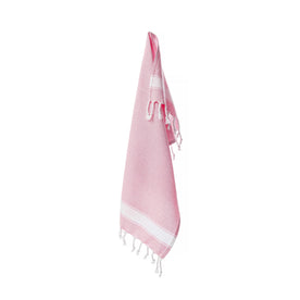 Bello Handwoven Turkish Beach Towel, Soft Peskir Pink, Quick Dry Highly Absorbent Sand-Free Versatile for Beach, Spa, Home, Peshtemal Towel (39 x 66.9 Inches)