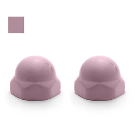 Crane Replacement Ceramic Toilet Bolt Caps - Set of 2 - Shell Pink