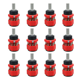 Case (12) Ratcheting Compact Multi-Bit Short Stubby Screwdriver Set, 12-in-1, Red