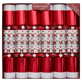 Robin Reed Racing Santa Handmade Christmas Crackers, 71904, 13 Inches (Set of 6)