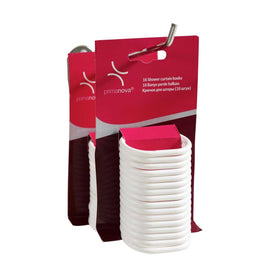 P. Nova C Type Plastic Shower Curtain Hooks, 16 Shower Rings for Bathroom, Plastic Hooks for Hanging