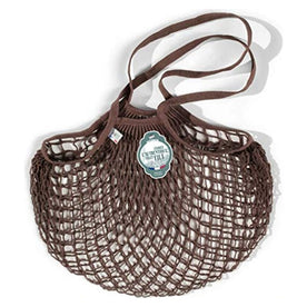 The French Filt Le Fillet Shoulder Carrying Cotton Shopping Bag - Brown - Medium (Set of 2)