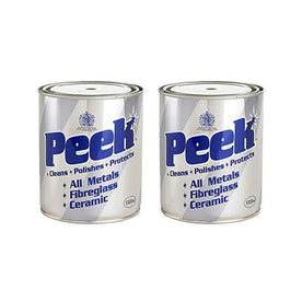 Peek Multi-Purpose Metal Polish Paste - 1000 ml (2 Pack) - All Metal Cleaner
