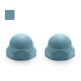 Replacement Ceramic Toilet Bolt Caps to Match American Standard Clair de Lune Blue, Set of 2