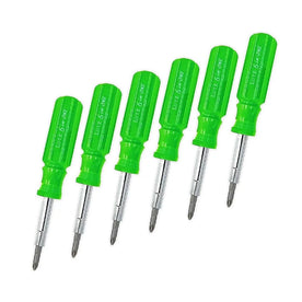 Lutz 6-IN-1 Ratcheting Screwdriver, Green (Pack of 6)